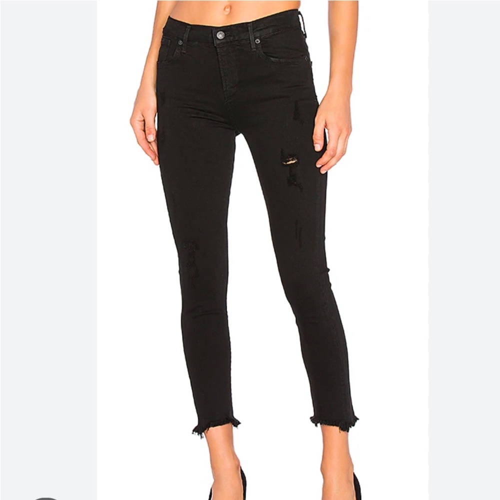 AGOLDE
Sophie High Rise Skinny Crop in Harlow Destructed